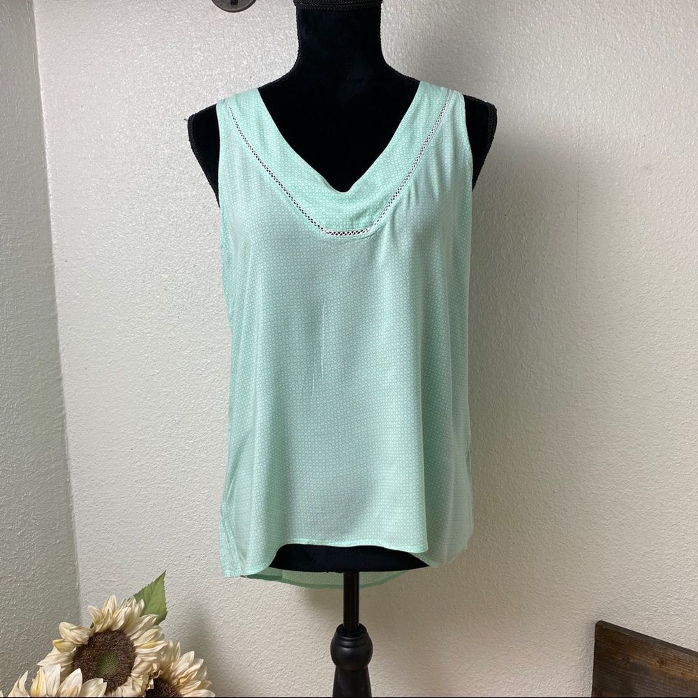 Mint Green Tank Top - Light & Flowy - M